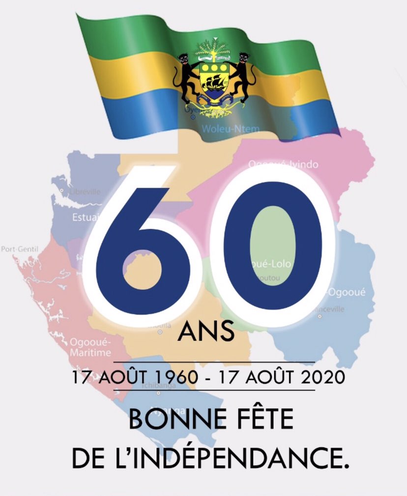 Ziua de Independență fericită Gabon