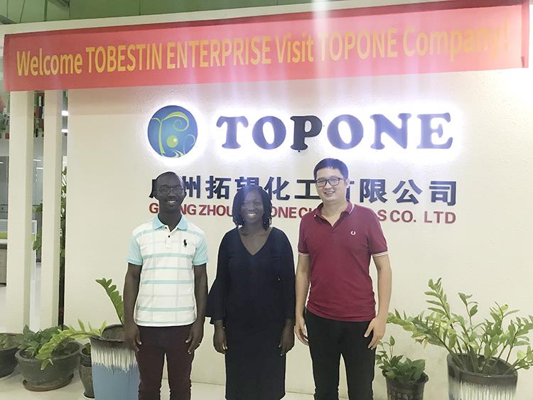 Bun venit Client Tobestin Enterprise de la Ghana pentru a vizita compania Topone